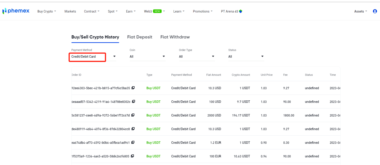 Jinsi ya kuweka amana kwenye Phemex