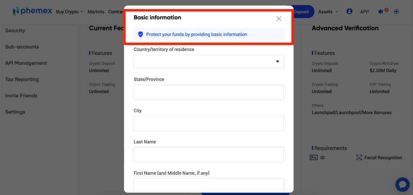 How to Register and Verify Account on Phemex