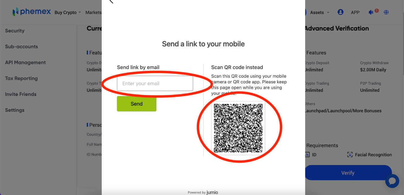 How to Register and Verify Account on Phemex