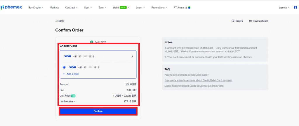 Come prelevare da Phemex